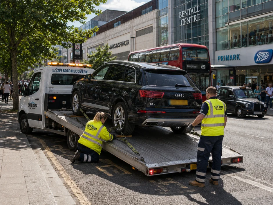 Audi Q7 Flatbed Recovery Bentall Centre Kingston