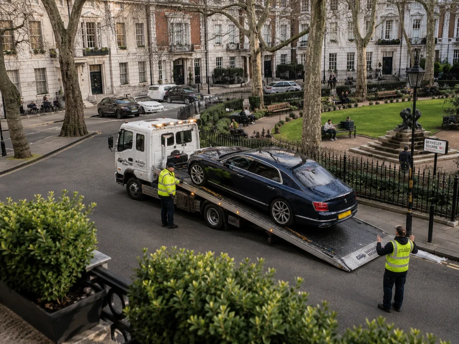 Berkeley Square Bentley Flying Spur Car Recovery