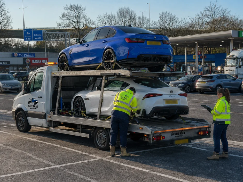 BMW M3 Toyota GR Supra A40 Service Area