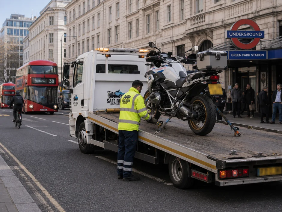 BMW R1250 GS Motorbike Recovery Piccadilly