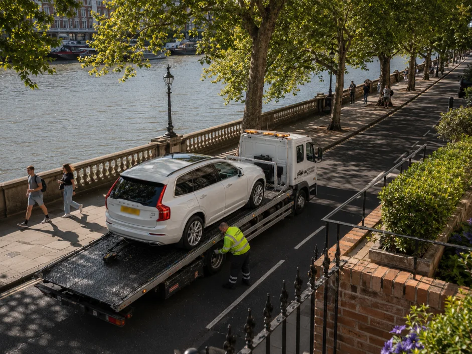 Car recovery Chelsea Embankment Volvo XC90