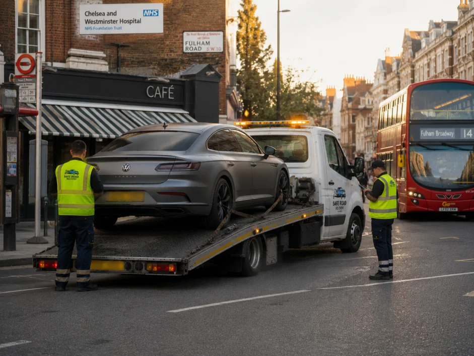 Car Recovery Fulham Road Chelsea Volkswagen Arteon