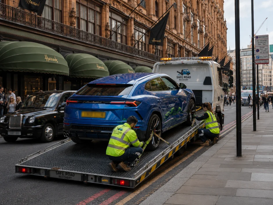 Car Recovery Harrods Lamborghini Urus