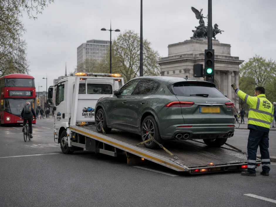 Car Recovery Hyde Park Corner Maserati Grecale