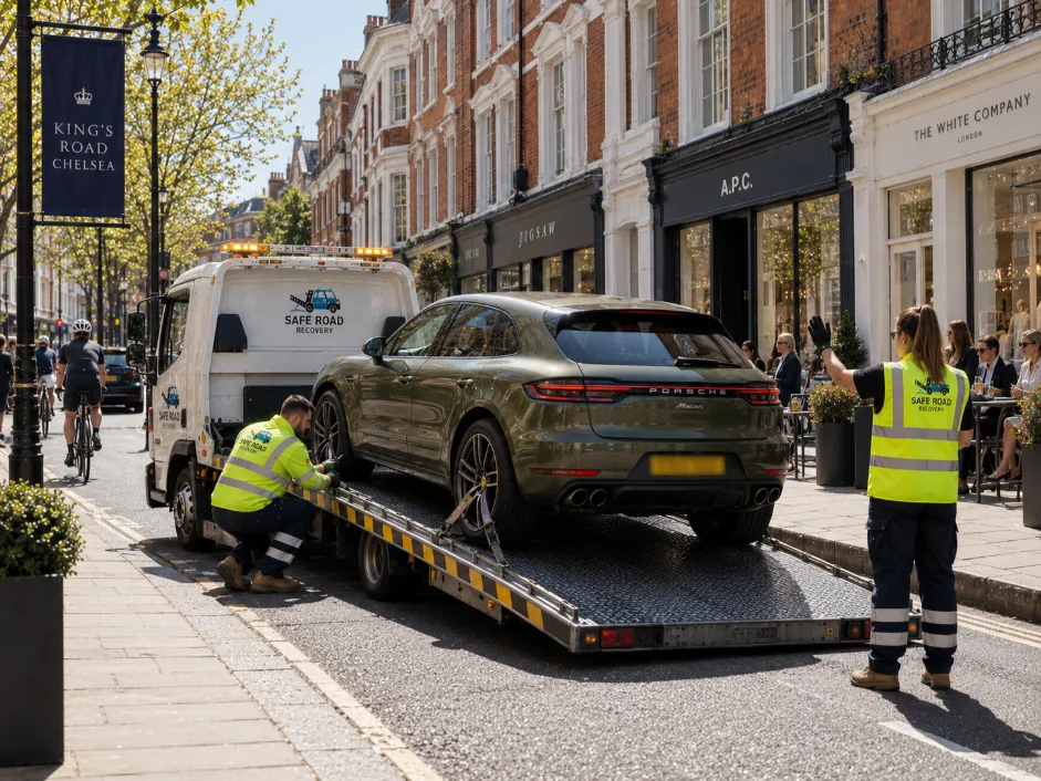 Car Recovery Kings Road Chelsea Porsche Macan
