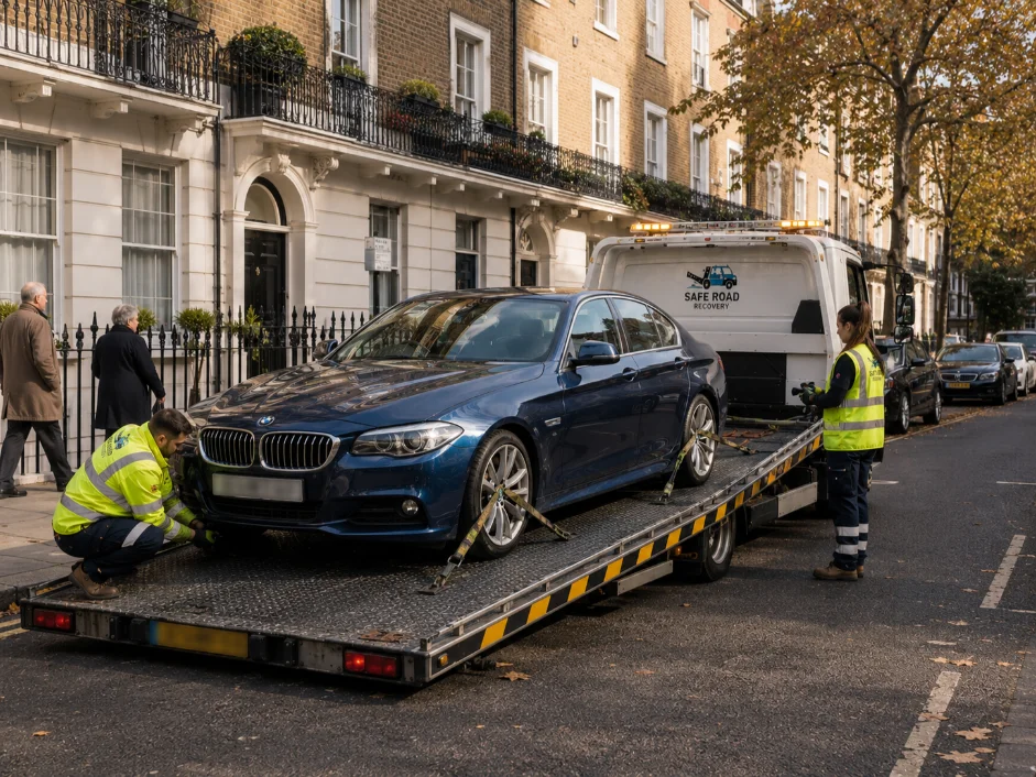 Car Recovery Pimlico Belgrave Road BMW 5 Series Flatbed