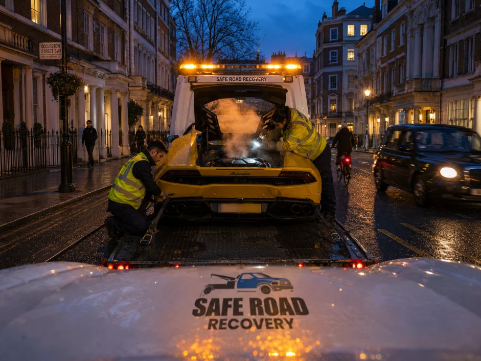 Car Recovery Pimlico Eccleston Street Lamborghini Huracan