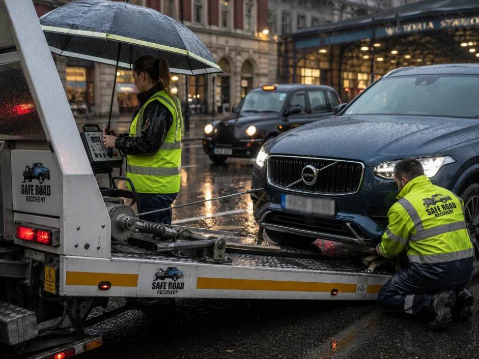 Volvo XC90 Car Recovery during rains in Pimlico Victoria