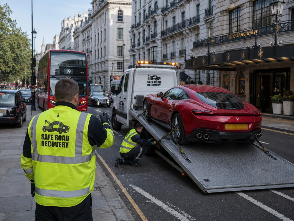 Dorchester Hotel Ferrari Roma Car Recovery