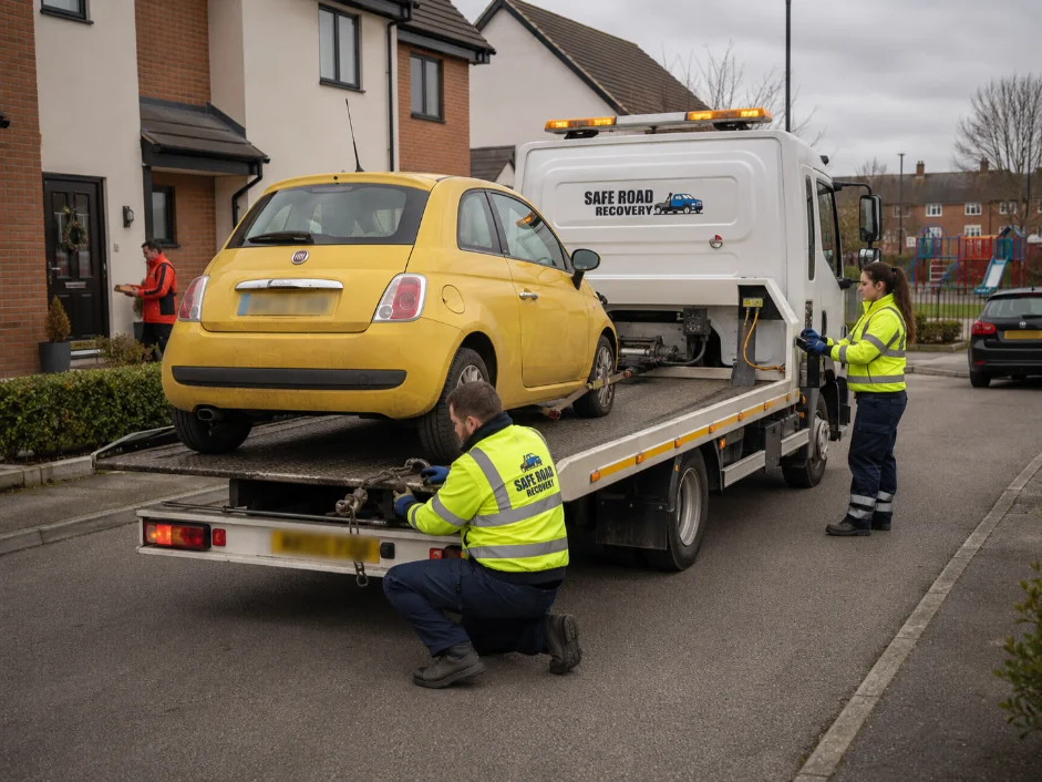 Fiat 500 Residential Breakdown Recovery Flatbed