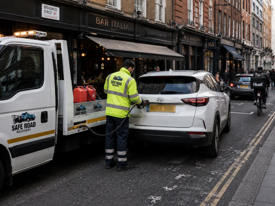 Hyundai Tucson Fuel delivery Broadwick Street in Soho