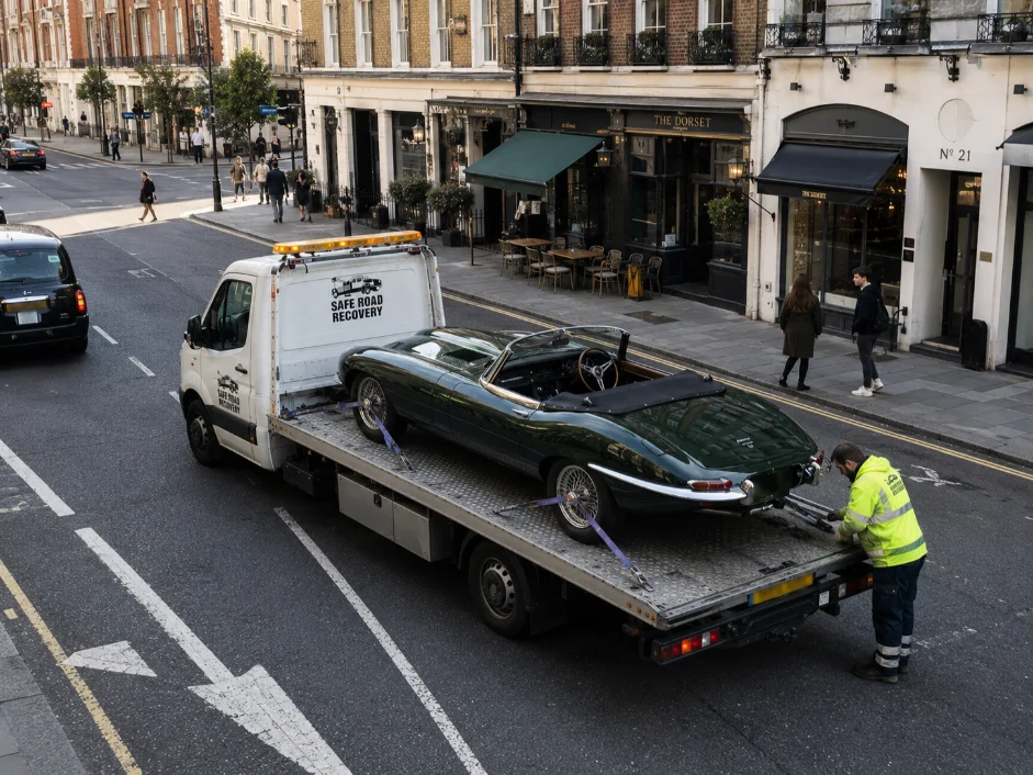Jaguar E-type Classic Car Transport Marylebone