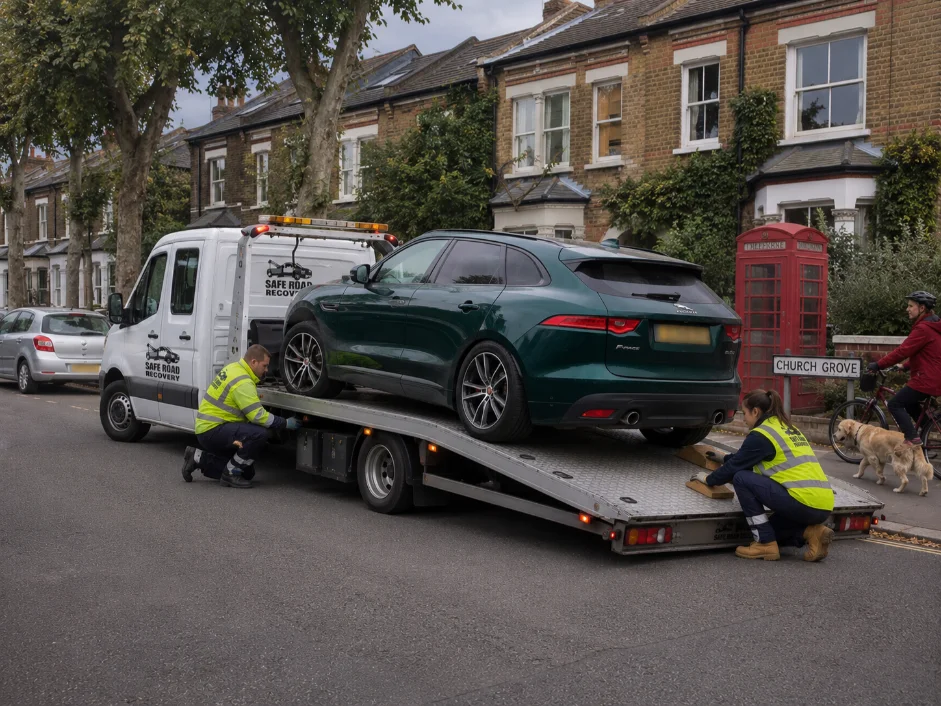 Jaguar F-Pace Flatbed Recovery Church Grove Richmond