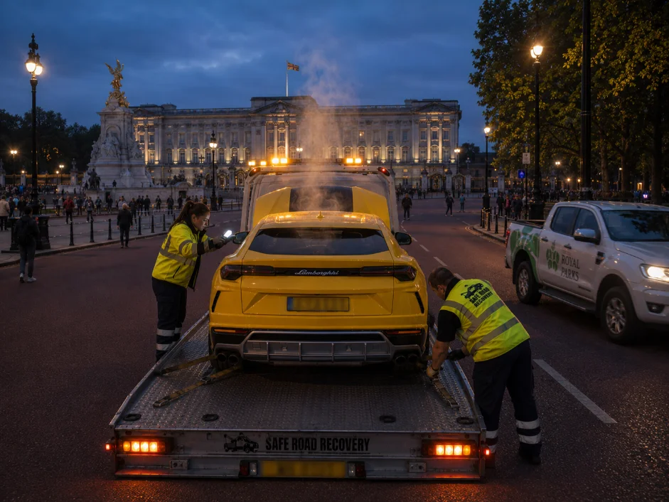 Lamborghini Urus Overheating Recovery Buckingham Palace