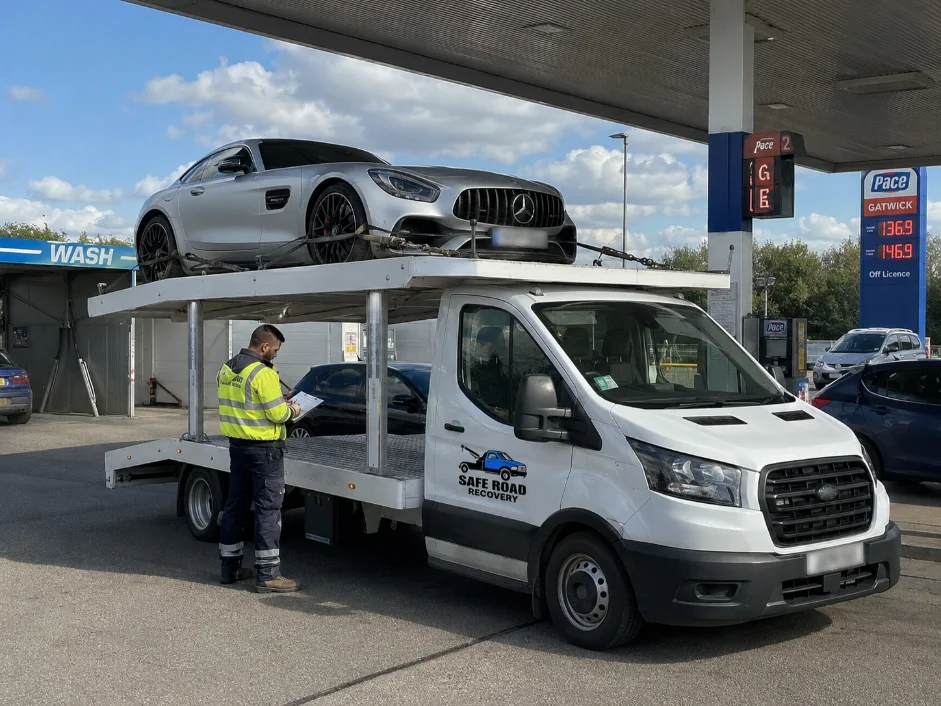 Mercedes AMG GT Upper Deck Car Transporter Gatwick Service