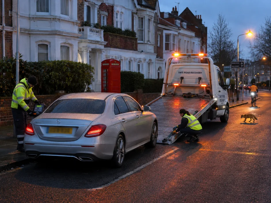 Mercedes C-class Battery Failure Residential Recovery Wimbledon