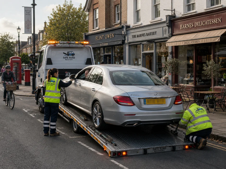 Mercedes E-class Recovery Barnes High Street