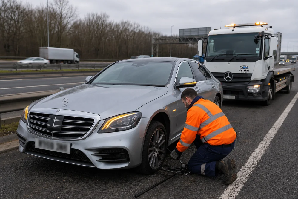 Mercedes S-class Tyre Change Staines
