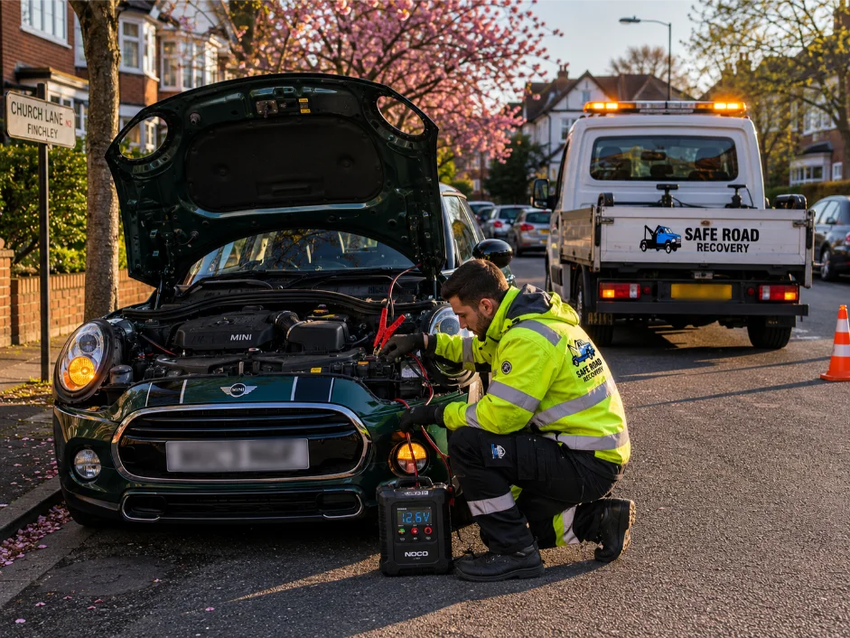 Mini Cooper Jump Start Finchley Roadside assistance