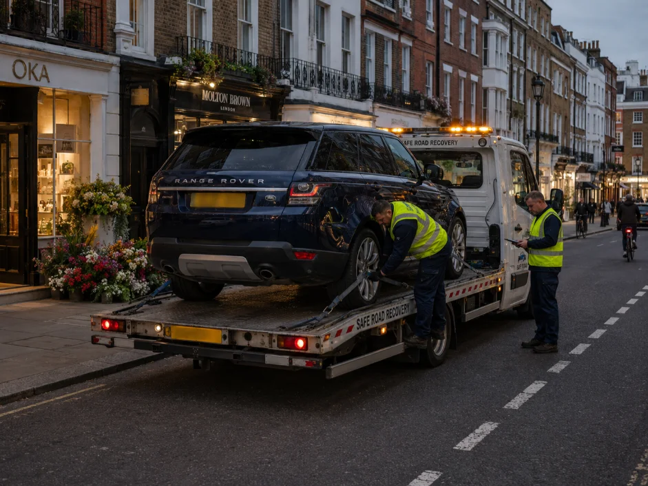 Motcomb Street Range Rover Sport Car Recovery