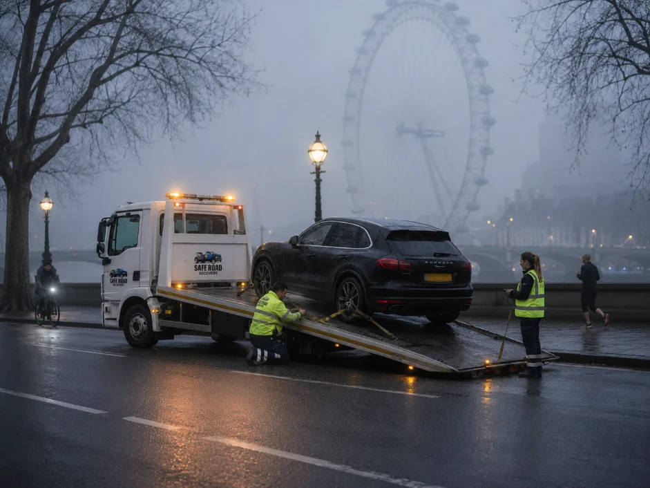 Porsche Cayenne Breakdown Recovery London Eye Fog