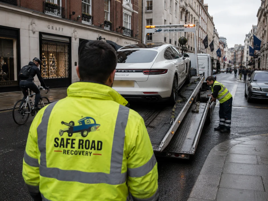 Porsche Panamera Recovery Mount Street Mayfair