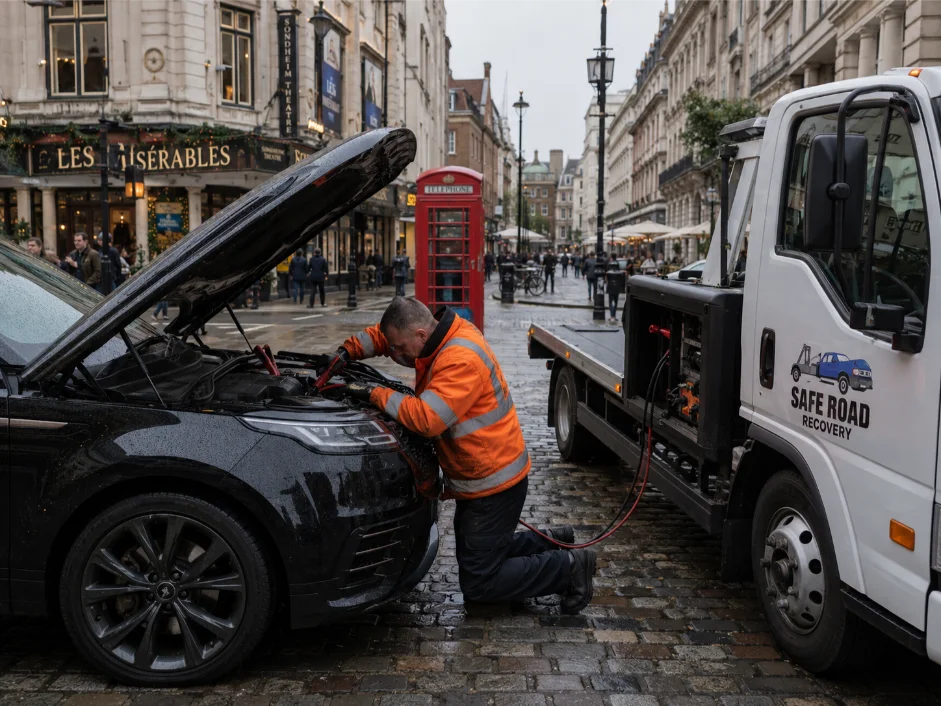 Range Rover Battery Jump Start Covent Garden