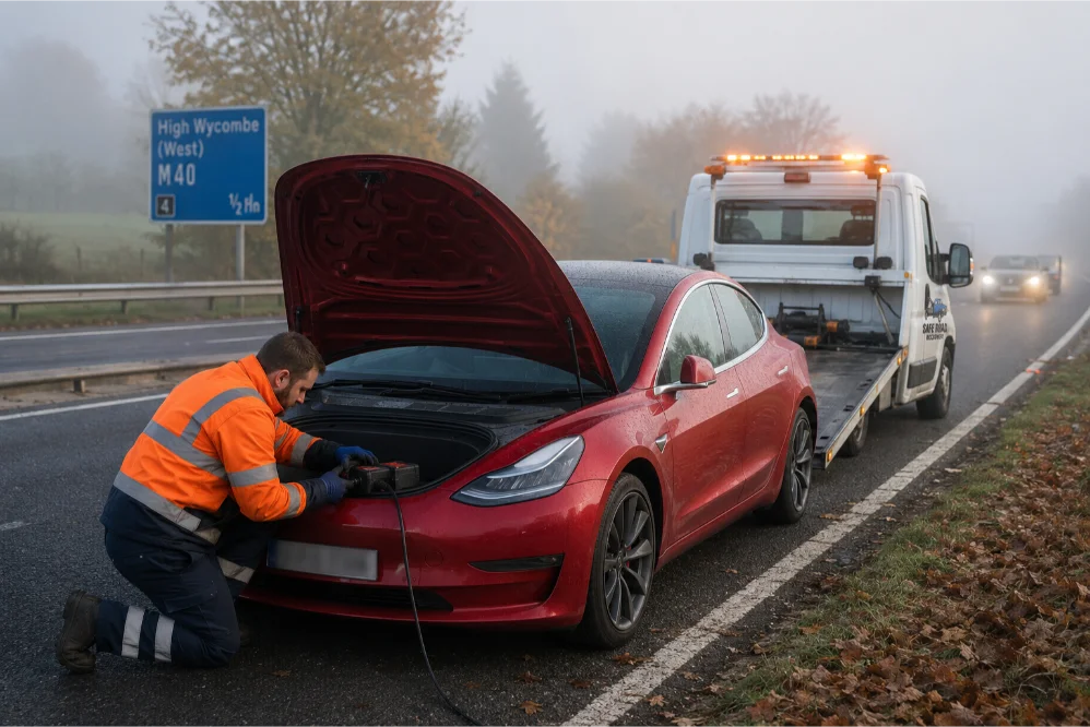 Tesla Model 3 12V Battery Recovery M40 High Wycombe