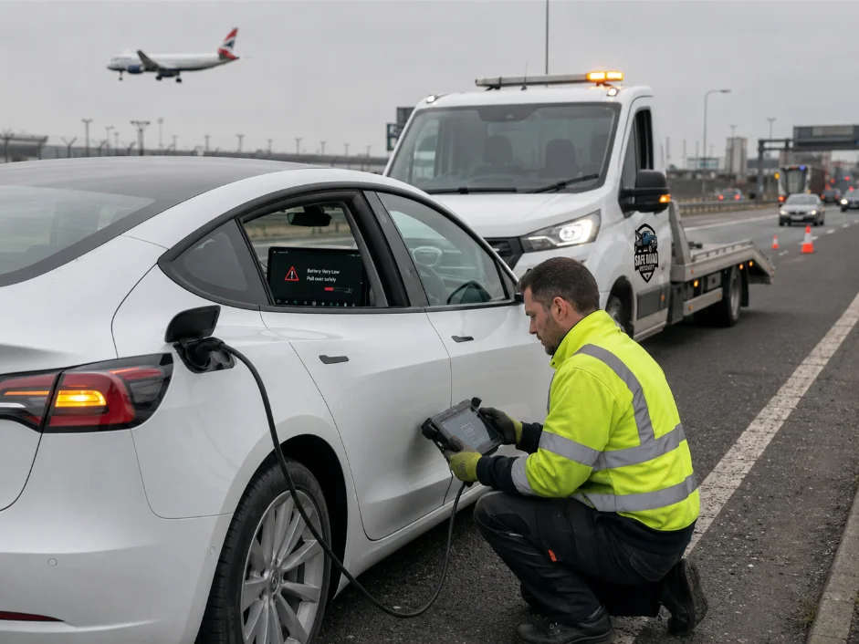 Tesla Model 3 EV Battery Diagnostics Heathrow M4 Motorway
