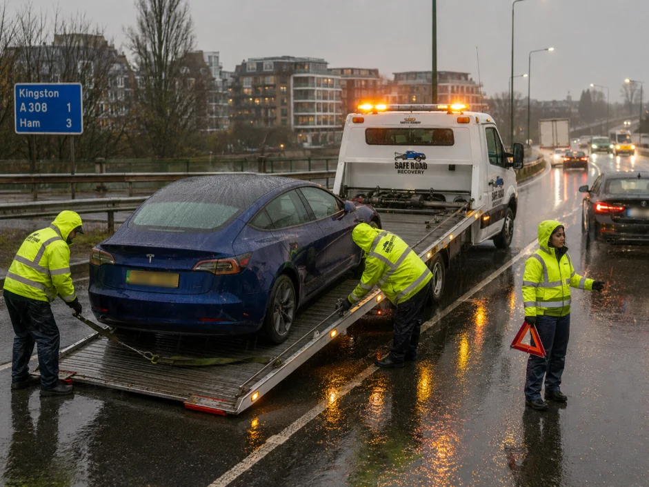 Tesla Model 3 Rainy Recovery A308 Kingston