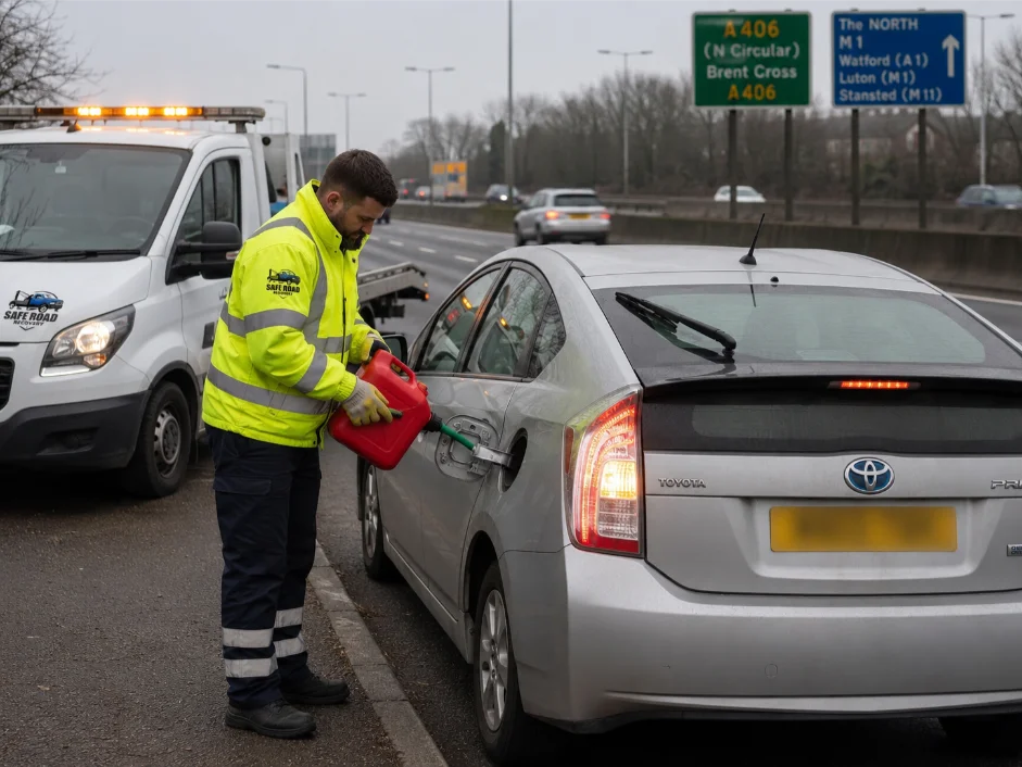Toyota Prius Emergency Fuel Delivery A406 Road