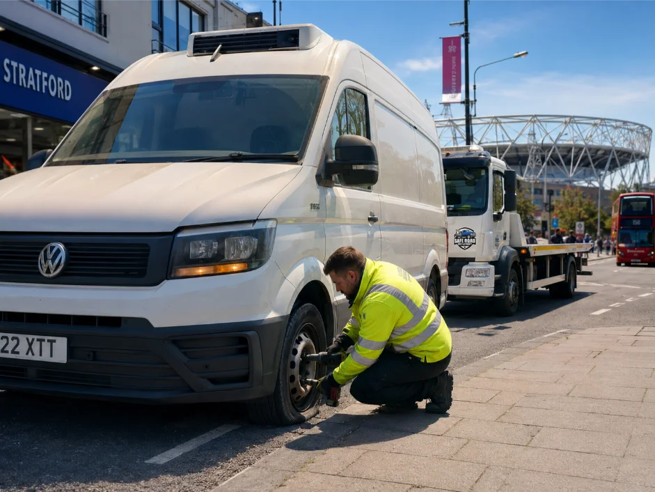 Volkswagen Crafter Refrigerated Van Tyre Change Startford