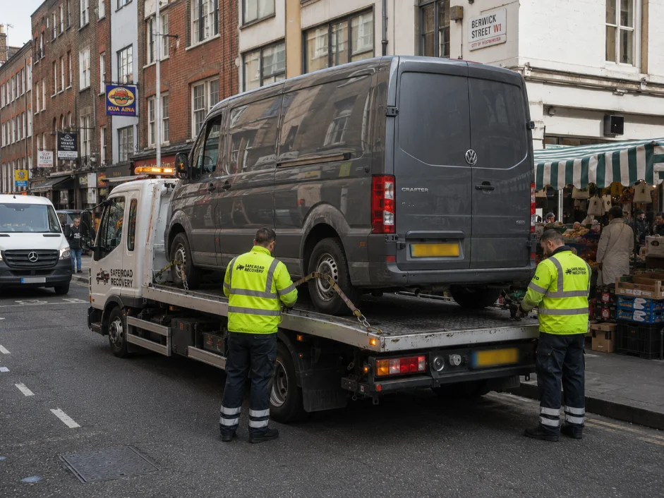 Volkswagen Crafter Van Recovery Berwick Street in Soho