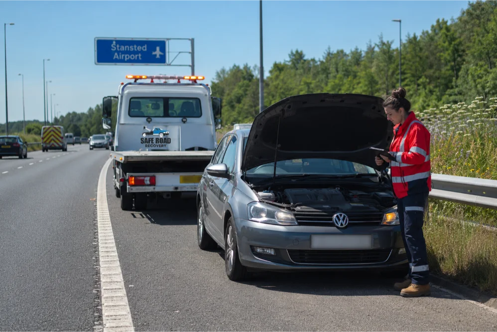 Volkswagen Passat Breakdown Stansted Airport on M11 Motorway