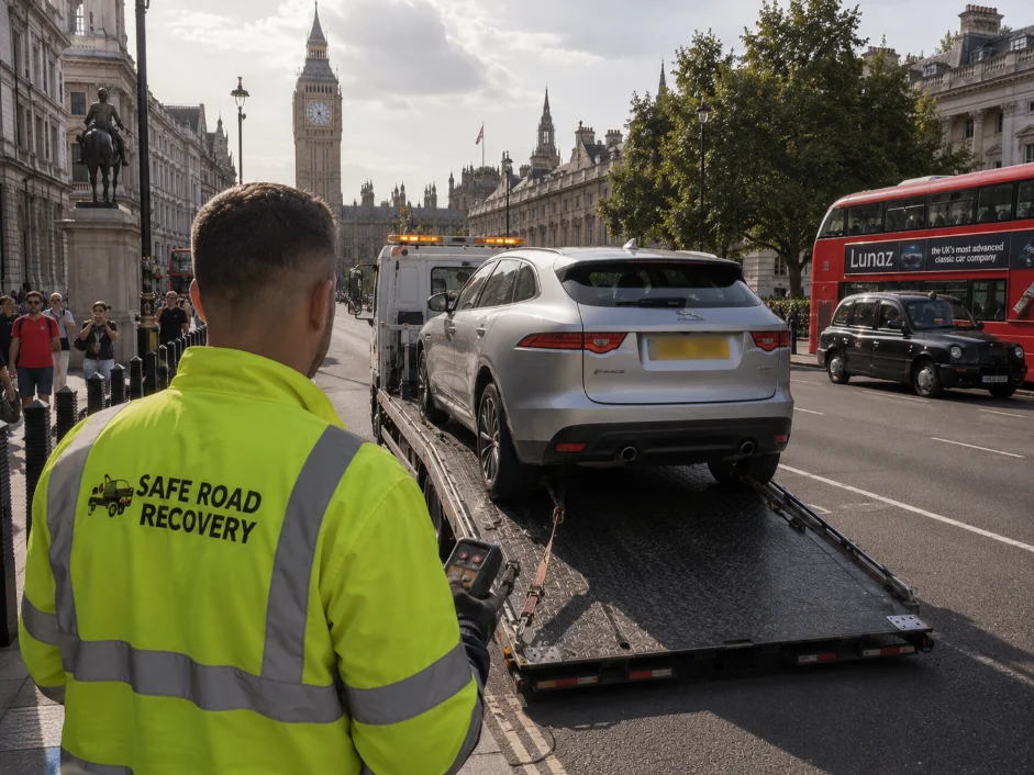 Westminster Car Recovery Jaguar F pace Big Ben