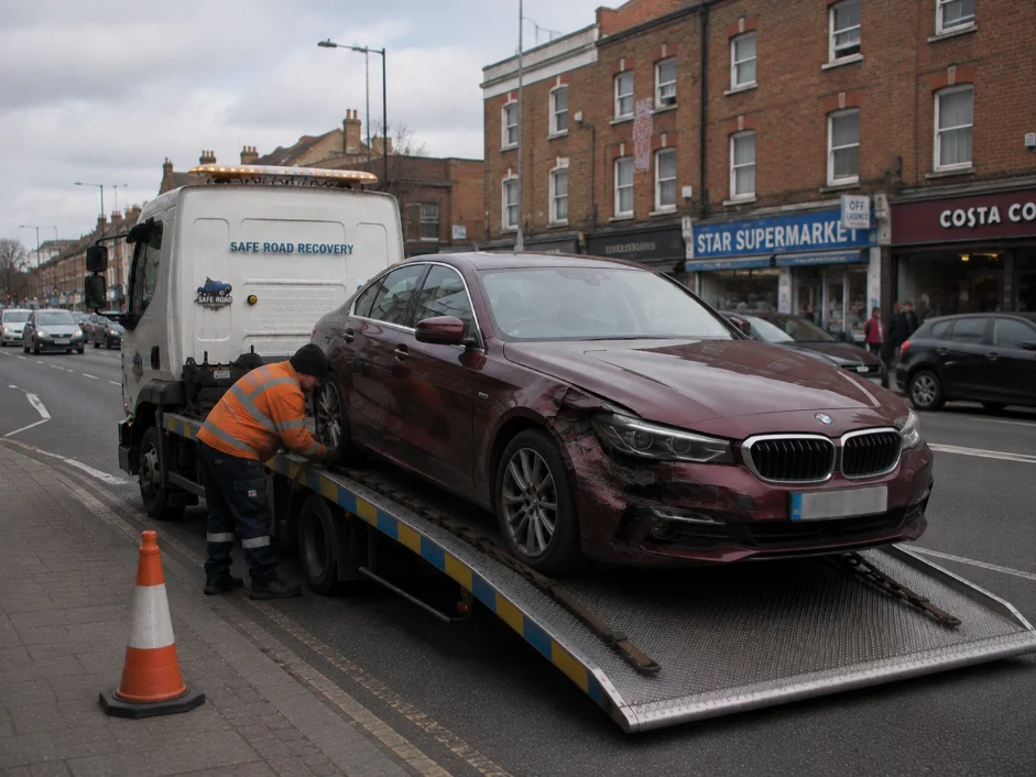 BMW 3 Series Accident recovery in Wembly United Kingdom