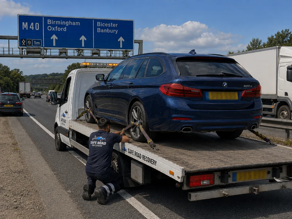 BMW 5 Series Touring Vehicle Transport service M40 Bicester