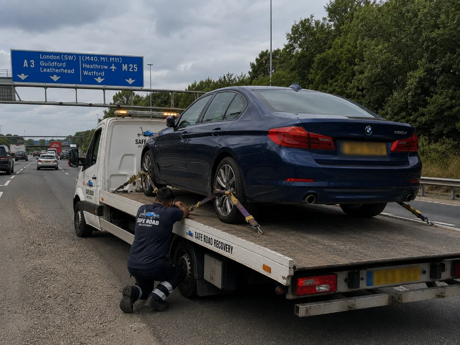 BMW 520D Vehicle Recovery Service near M25 Motorway, England