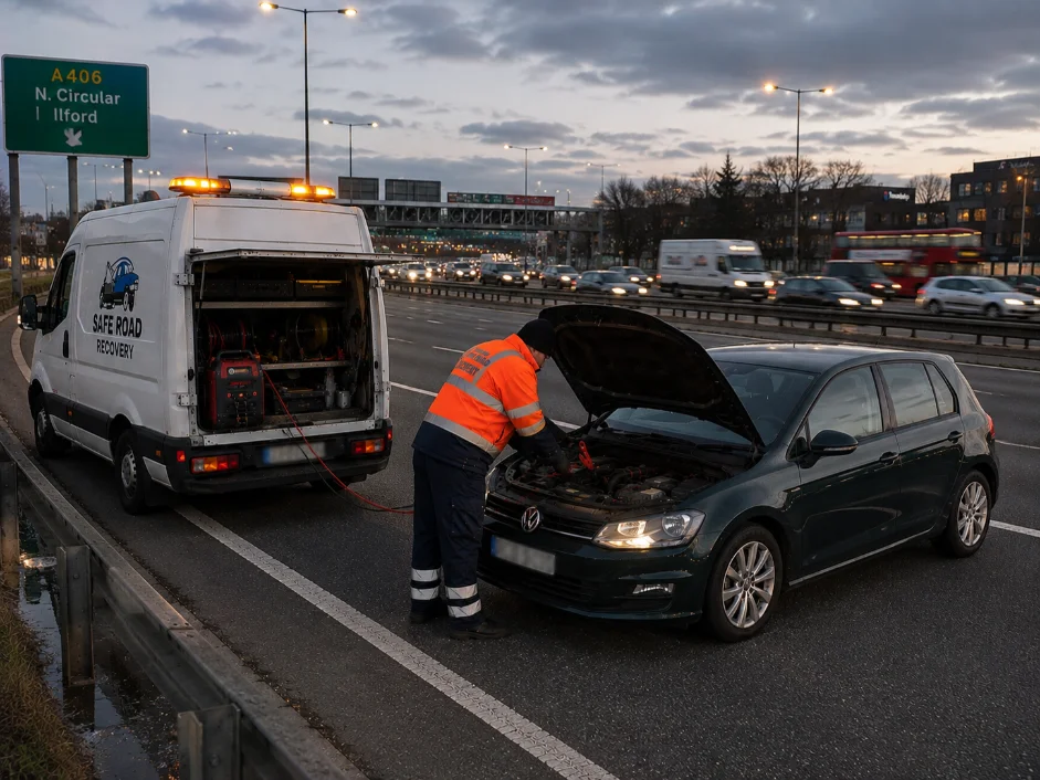 Car Breakdown assistance A406 London, UK