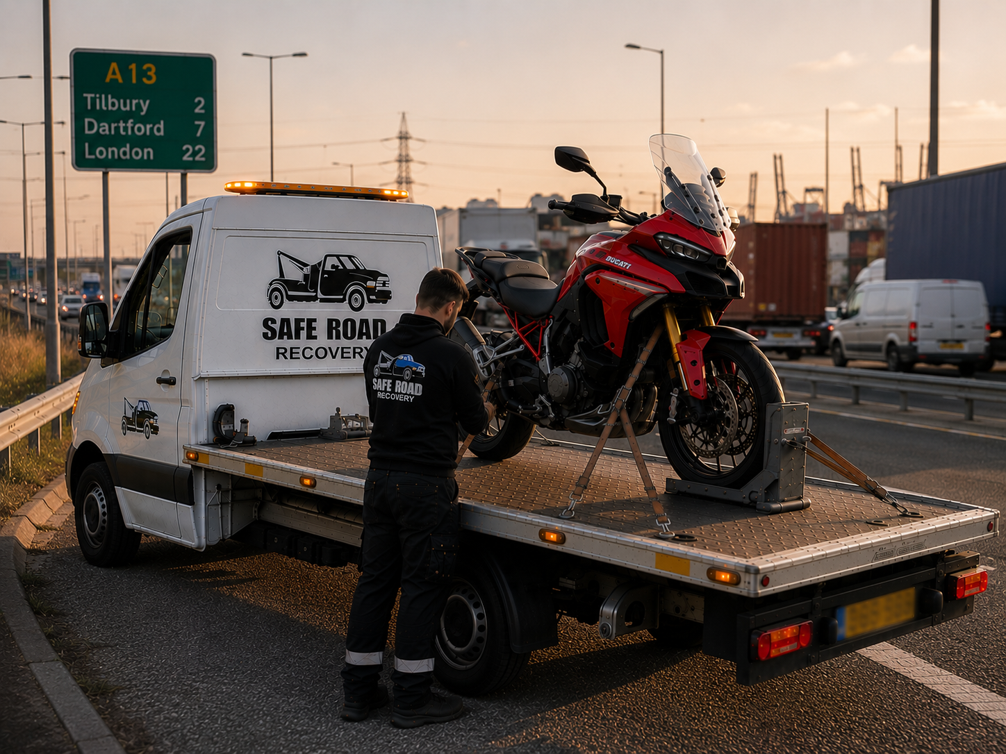 Ducati Motorcycle Recovery A13 Dartford