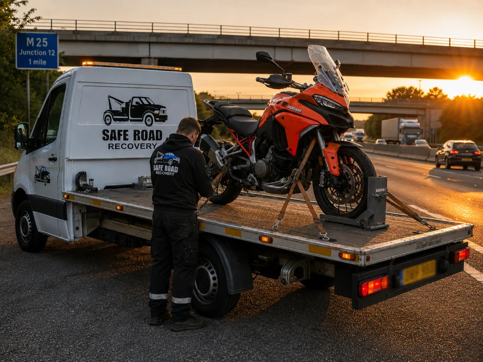 Ducati Multistrada Motorbike Towing M25 Junction 12