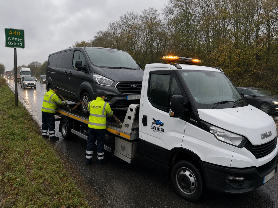 Ford Transit Van Recovery Service in A40 Major Road