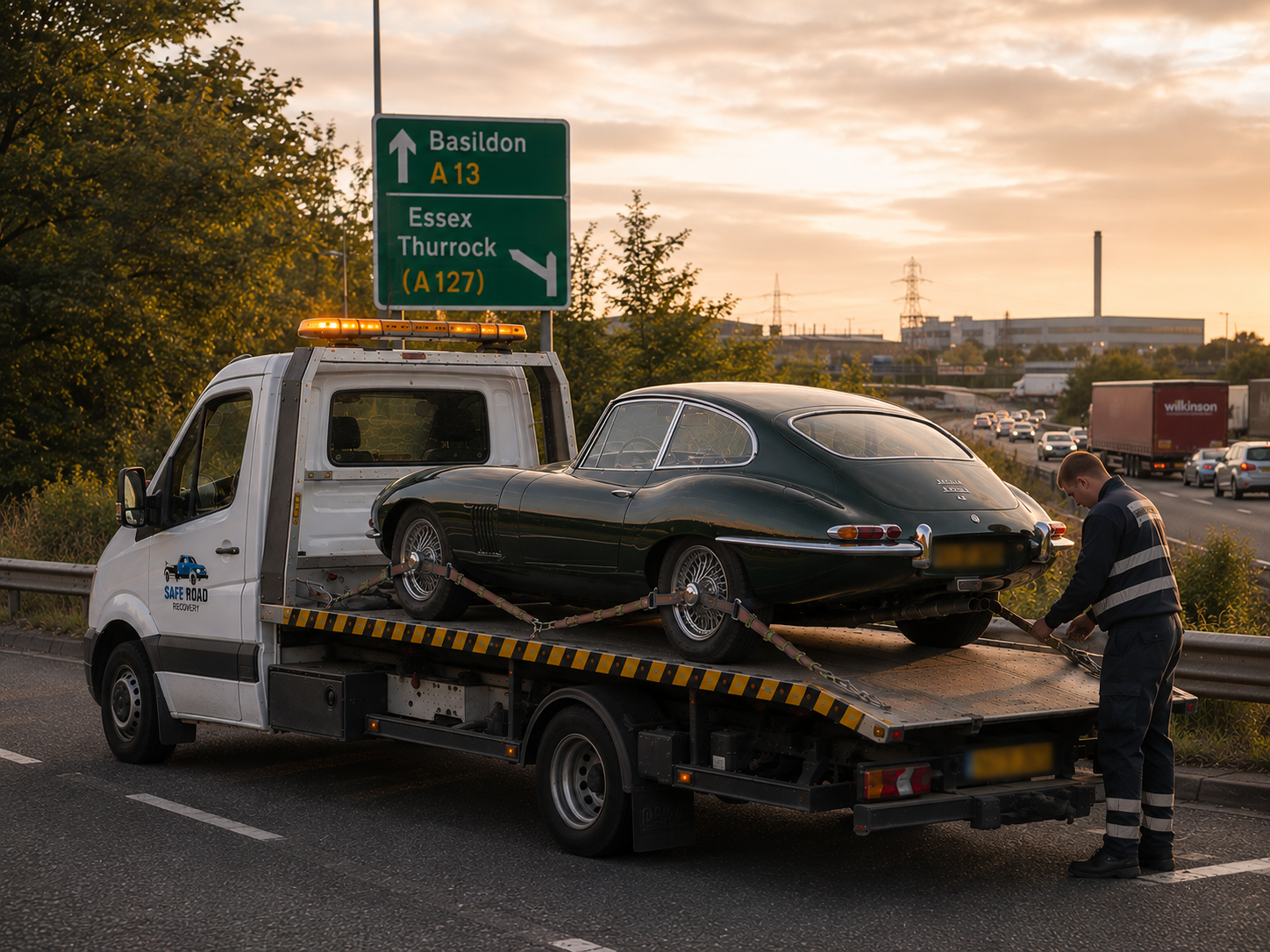 Jaguar Car Recovery Service A13 Basildon, UK