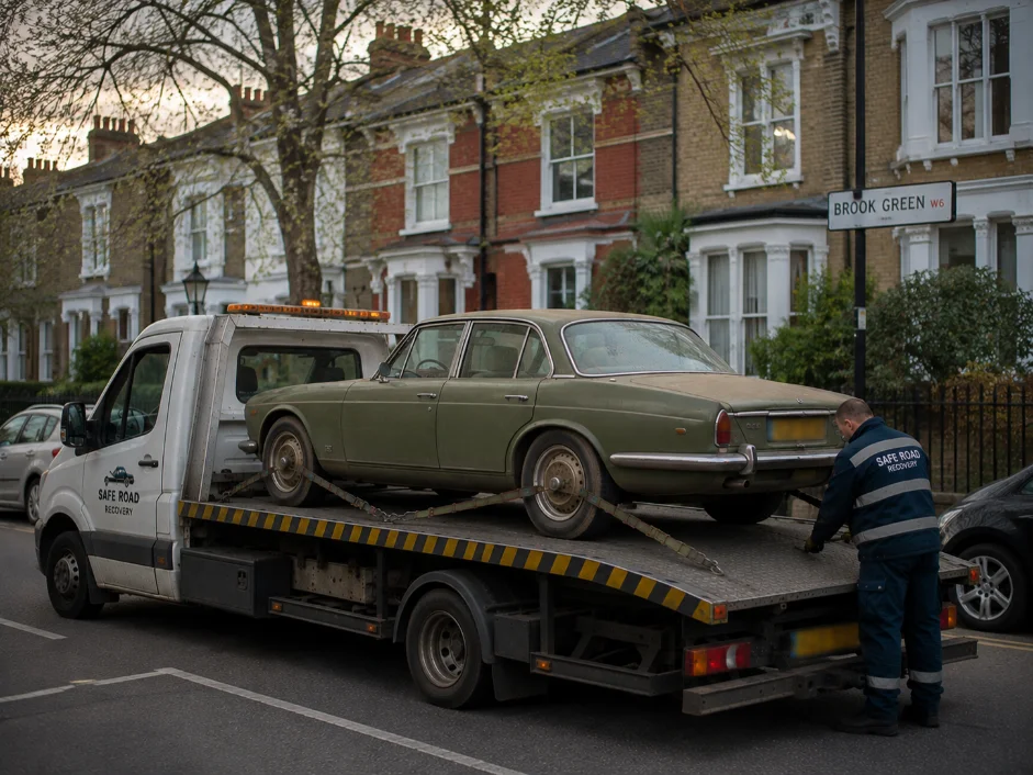Jaguar Classic Car Recovery Service in West Kensington