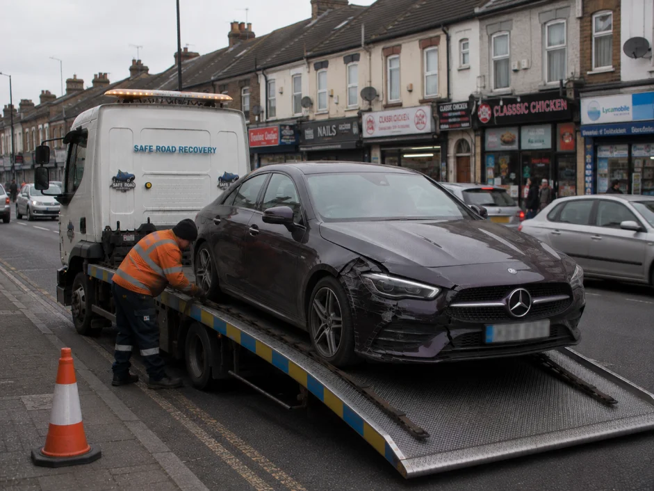 Mercedes CLA accident recovery Barking