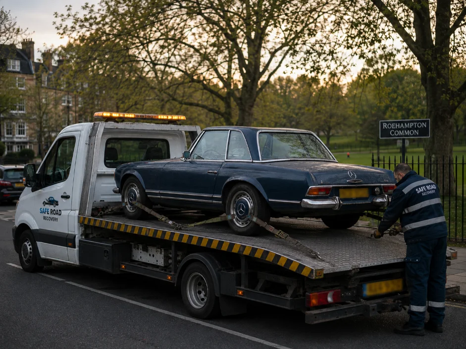 Mercedes Classic Car Recovery Roehampton, England
