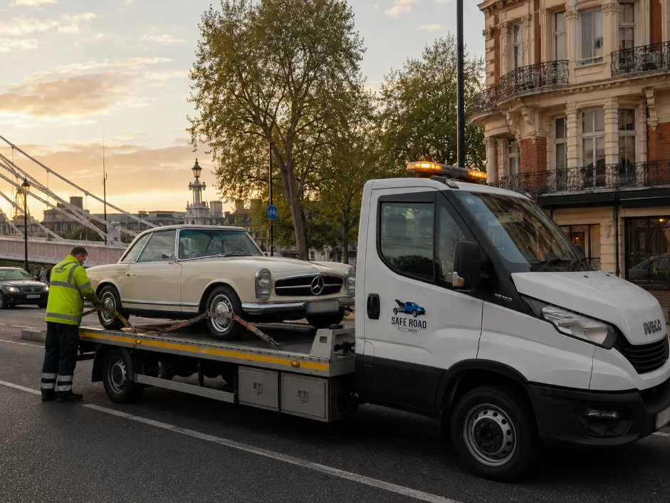 Mercedes Pagoda Car Recovery Chelsea London UK