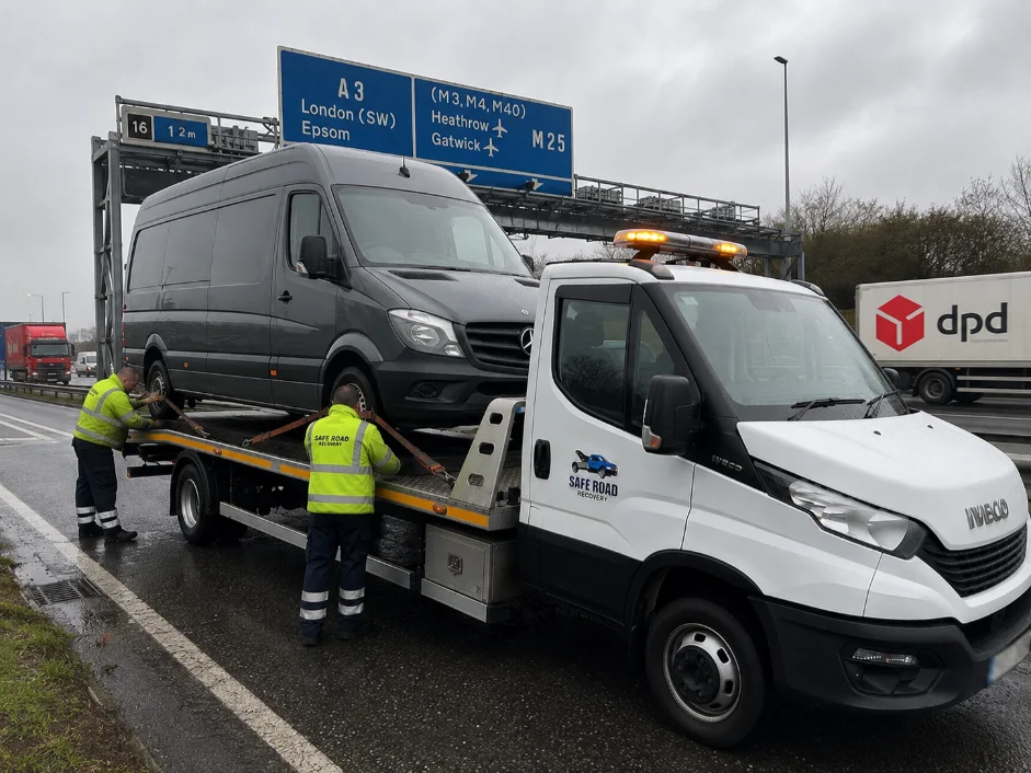 Mercedes Sprinter Van Recovery Service near M25 Junction 16