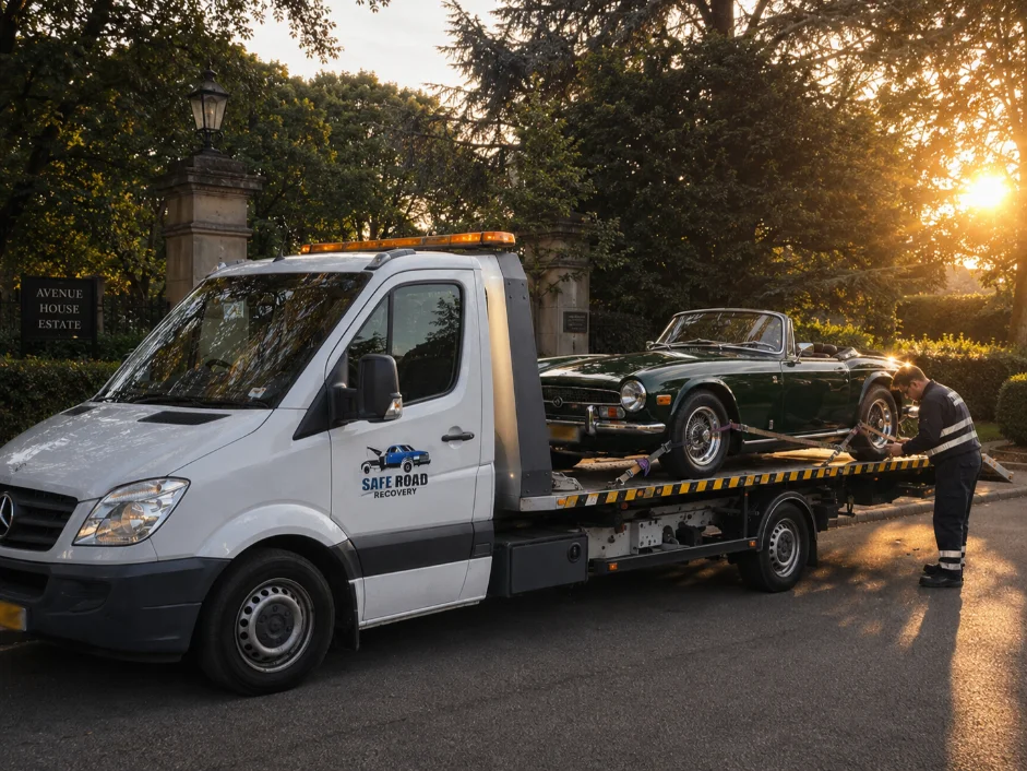 MGB Classic Car Towing & Recovery near Avenue House estate in Finchley, London
