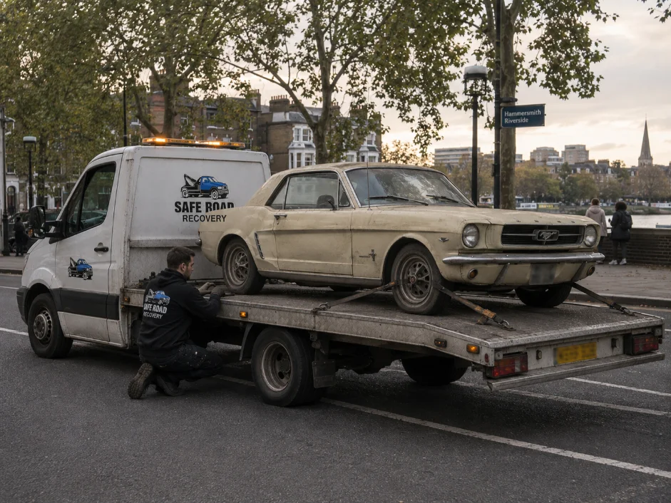 Mustang Car Recovery in Hammersmith Riverside, UK